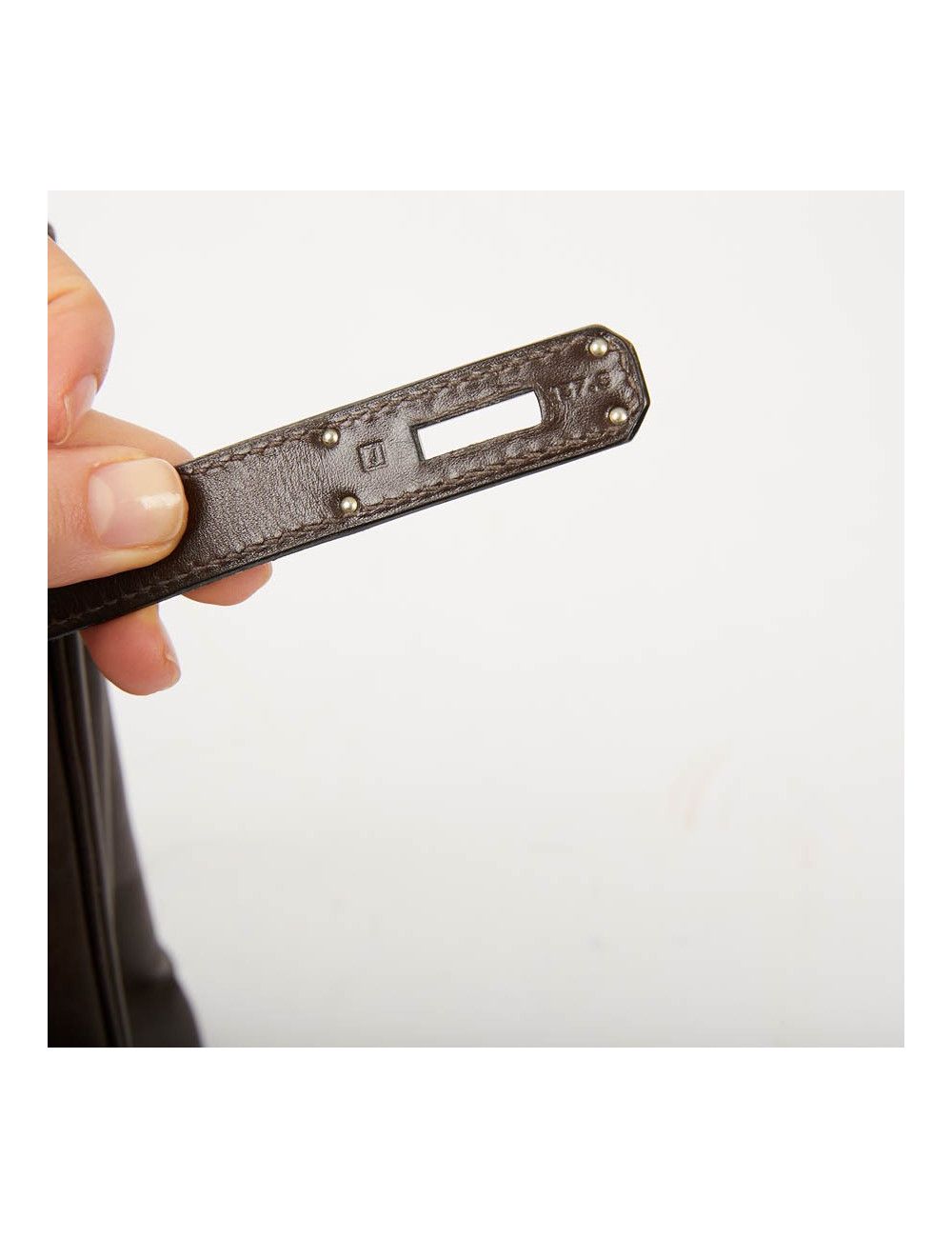 HERMES Vintage Kelly 35 Brown Box Leather Bag