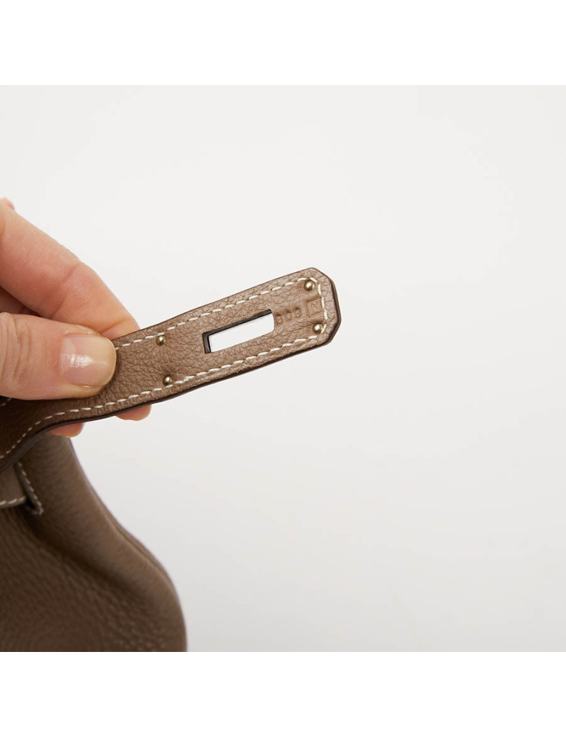 Sac HERMES Birkin 35 cuir Togo Etoupe 