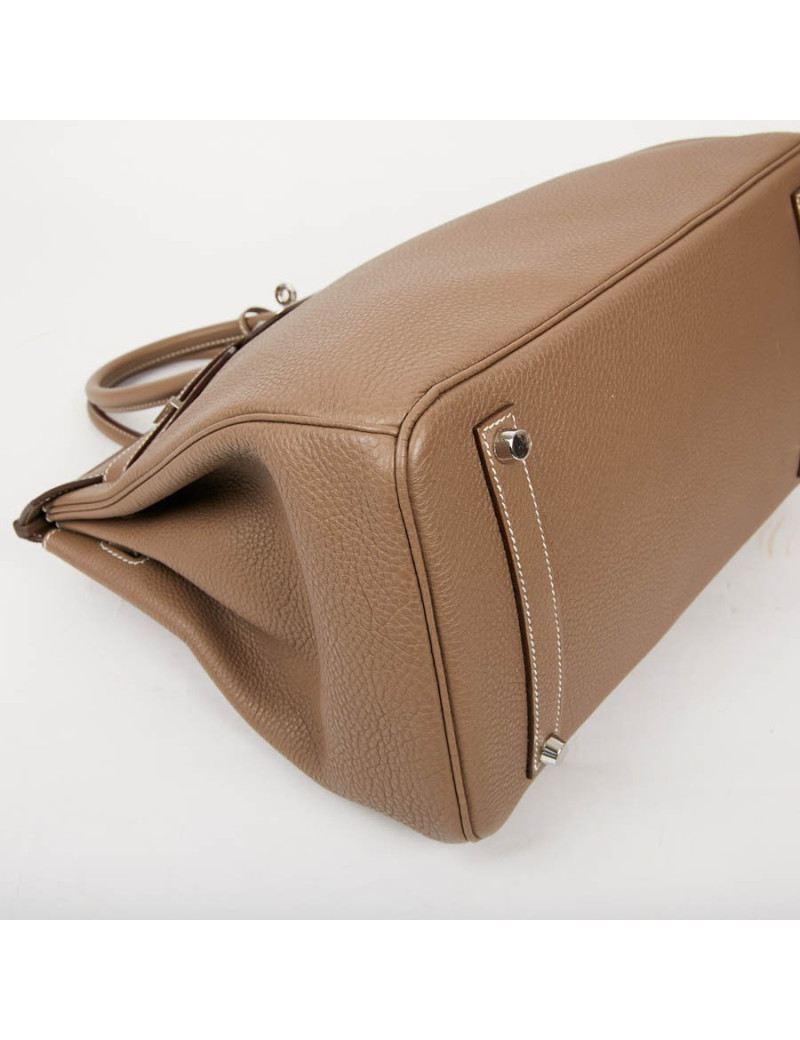 Sac HERMES Birkin 35 cuir Togo Etoupe 