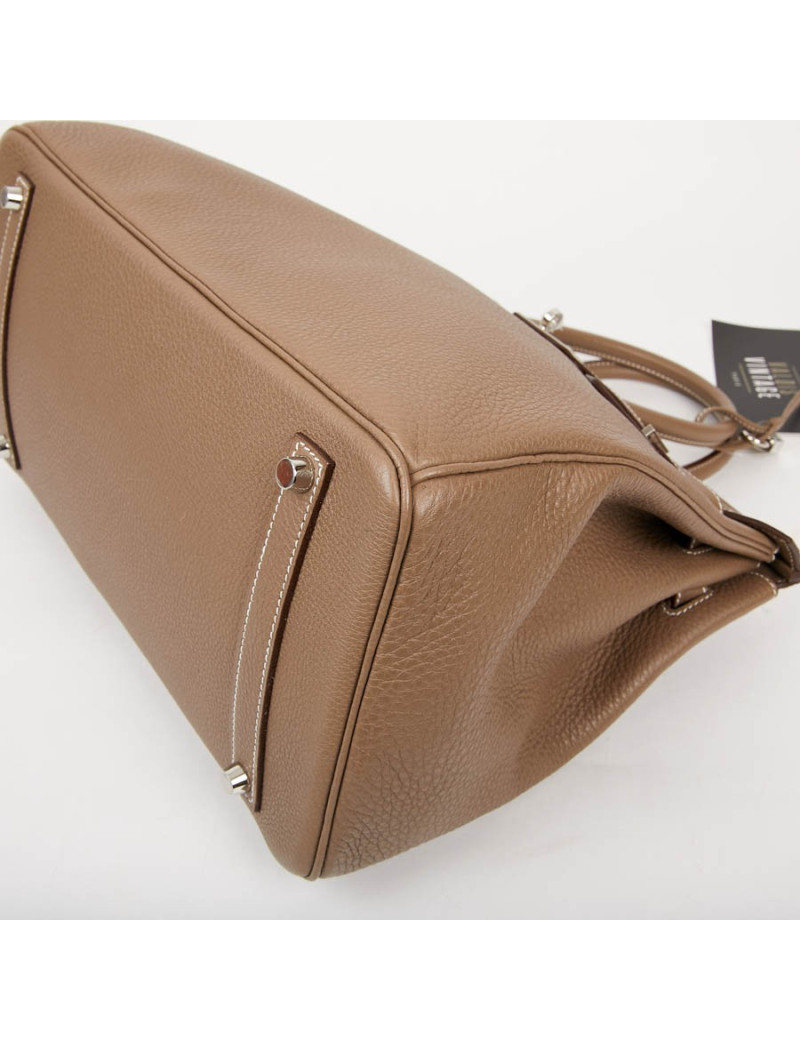 Sac HERMES Birkin 35 cuir Togo Etoupe 