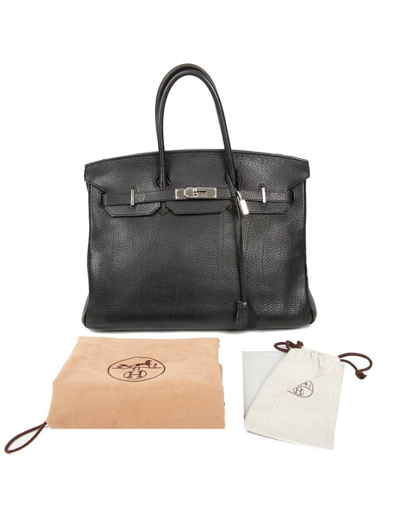 Sac HERMES Birkin 35 cuir Togo noir