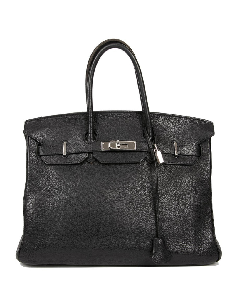 HERMES Birkin 35 Black Togo Leather Bag