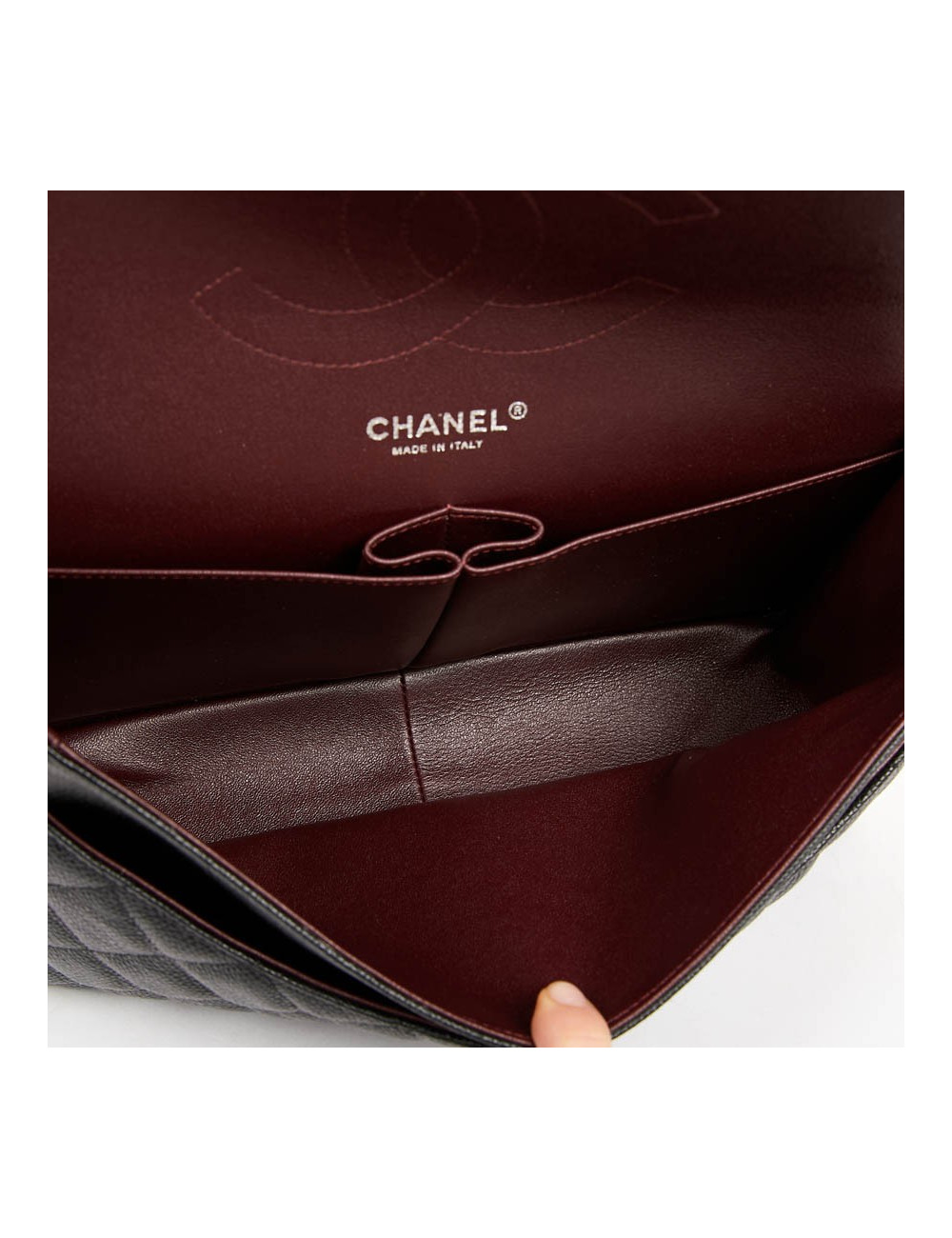 Sac Jumbo CHANEL cuir caviar noir