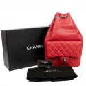 CHANEL Small Backpack in Grained Red Leather
