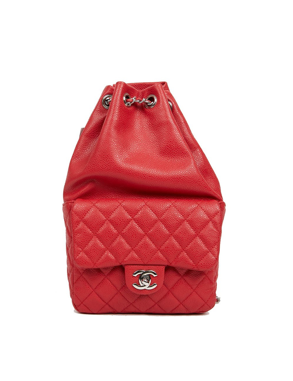 Sac à dos CHANEL grainé rouge 