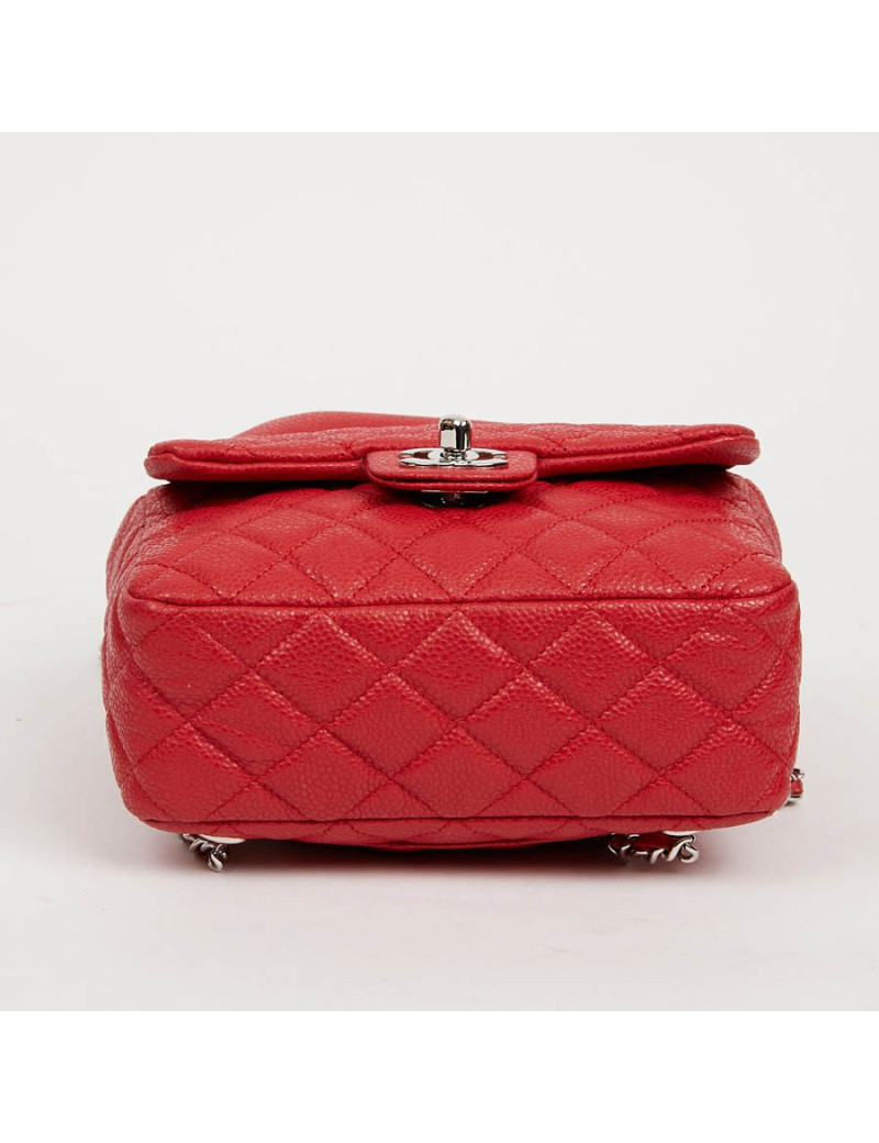Sac à dos CHANEL grainé rouge 