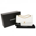 Timeless CHANEL Couture cuir blanc