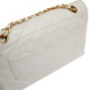 Timeless CHANEL Vintage Bag in White Lambskin Leather