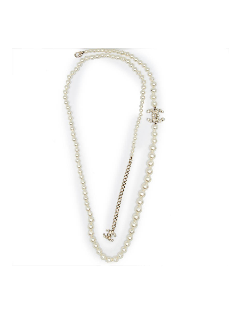 Sautoir perles nacrées CHANEL