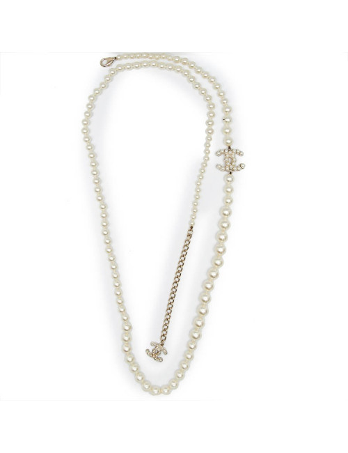 Sautoir perles nacrées CHANEL