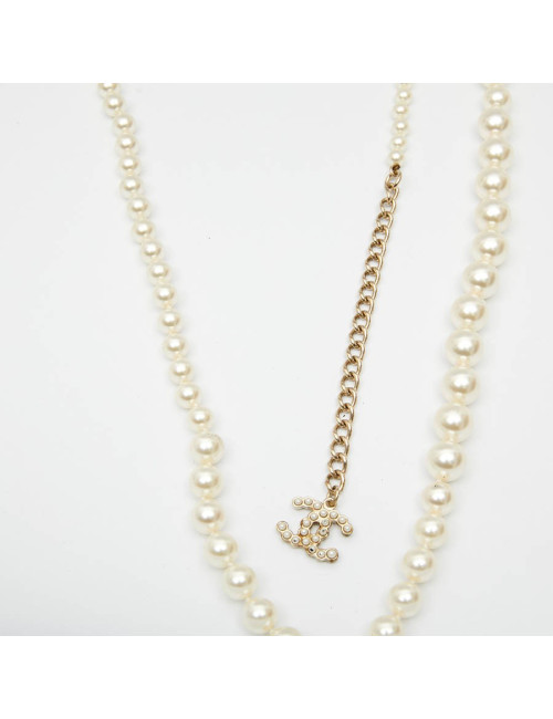 Sautoir perles nacrées CHANEL