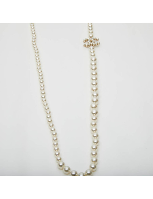 Sautoir perles nacrées CHANEL