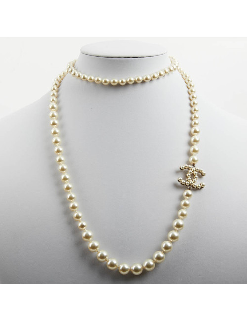 Sautoir perles nacrées CHANEL