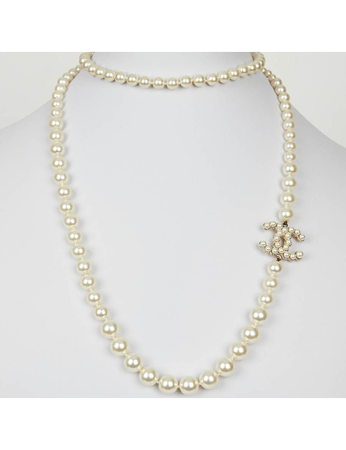 Sautoir perles nacrées CHANEL