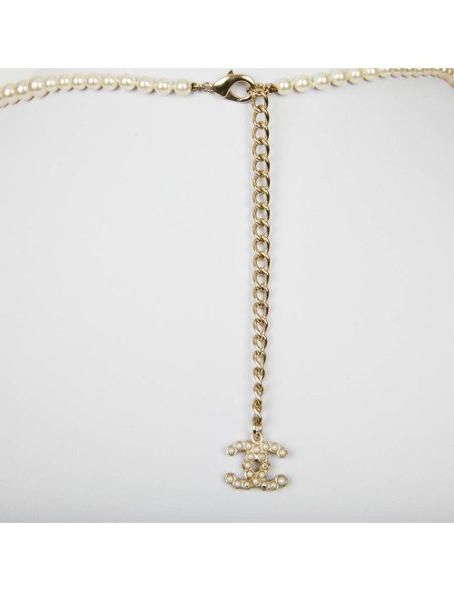 Sautoir perles nacrées CHANEL