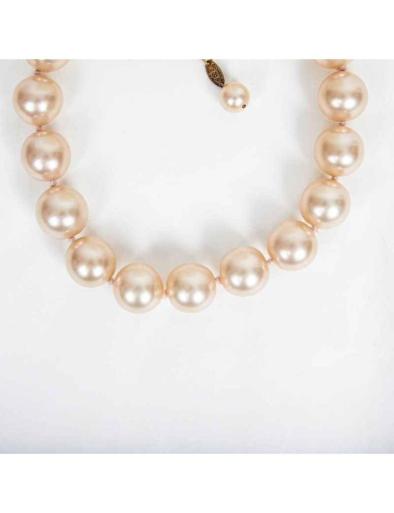 Shoker CHANEL perles pate de verre rose