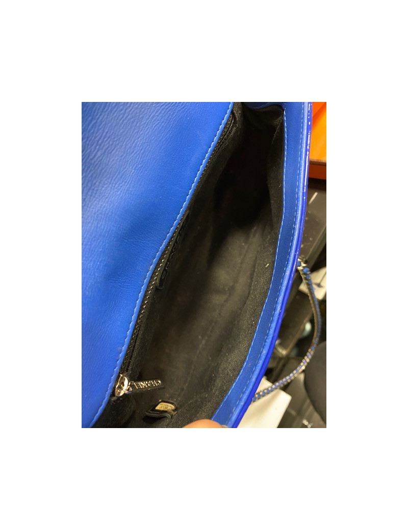 Small flap bag Chanel blue patent leather - Pre-owned Luxury Bag 