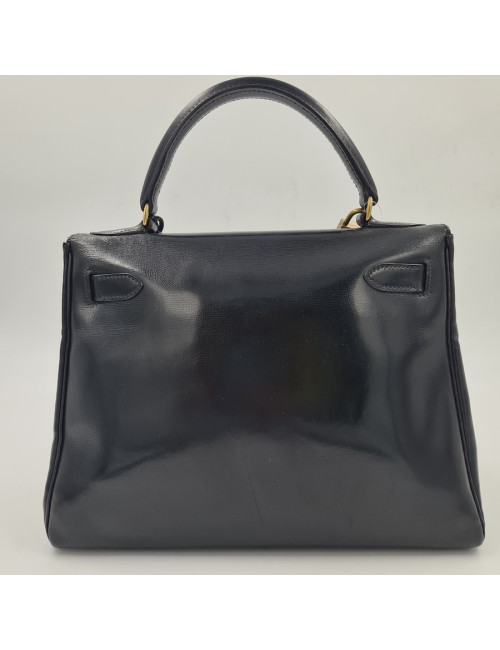 Kelly 28 HERMES Box noir Vintage