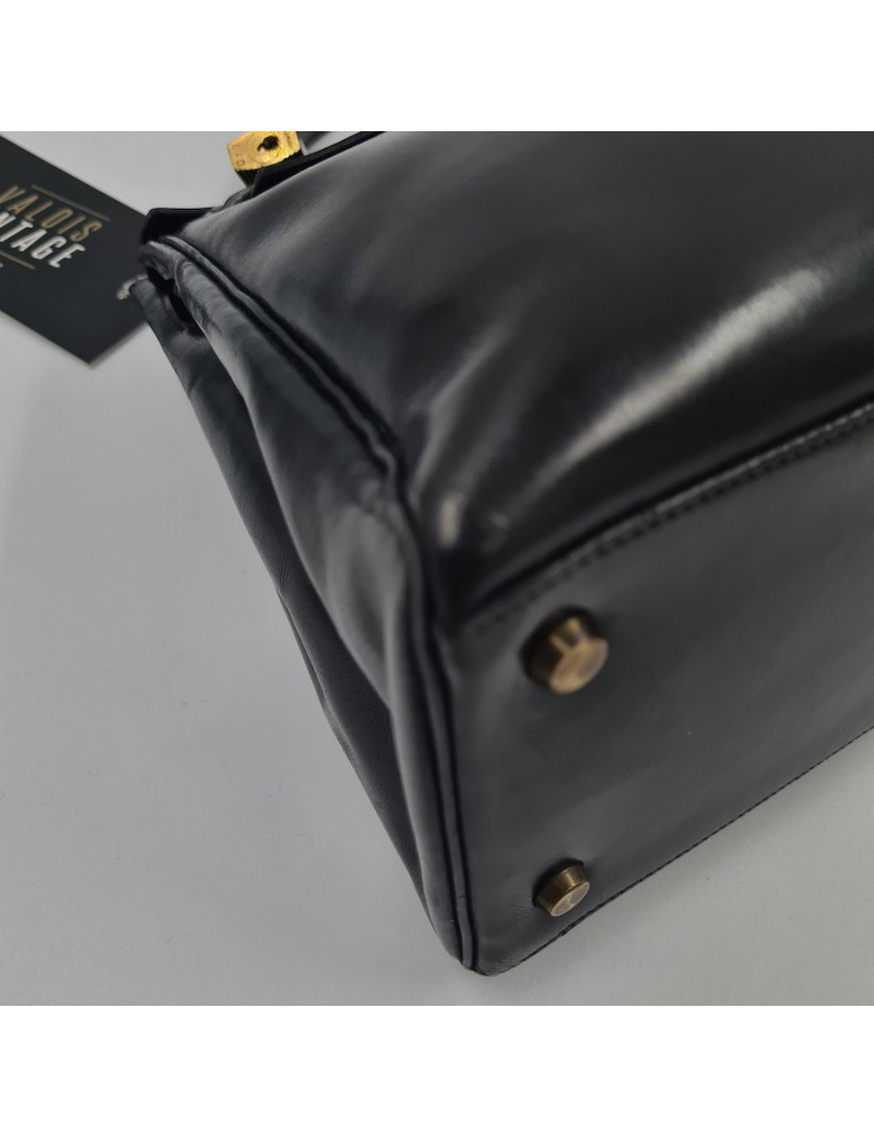 Kelly 28 HERMES Box noir Vintage