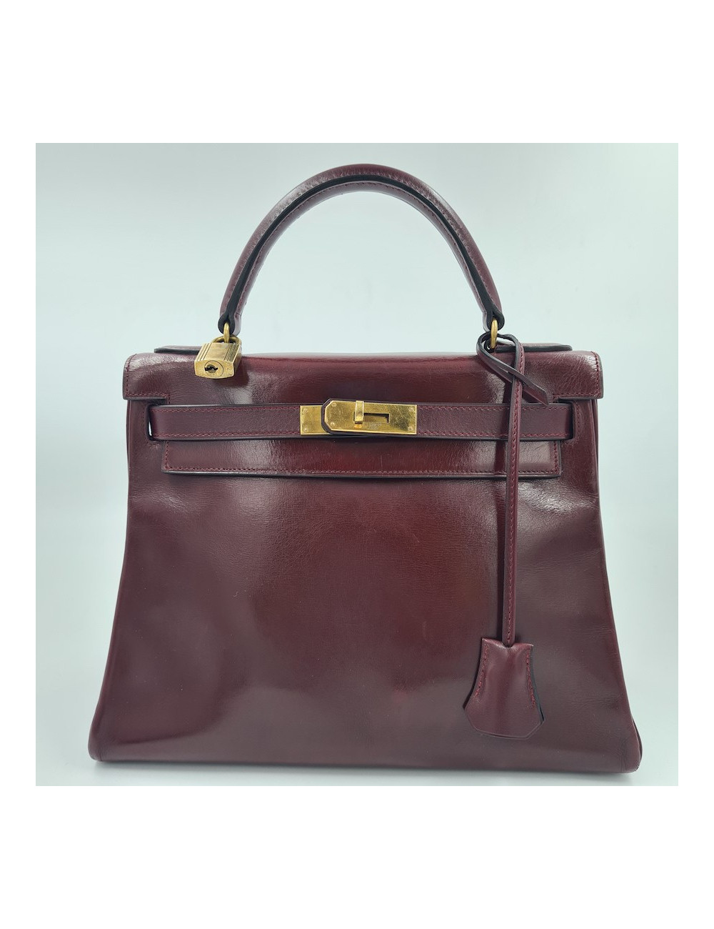 Kelly 28 HERMES box rouge H 