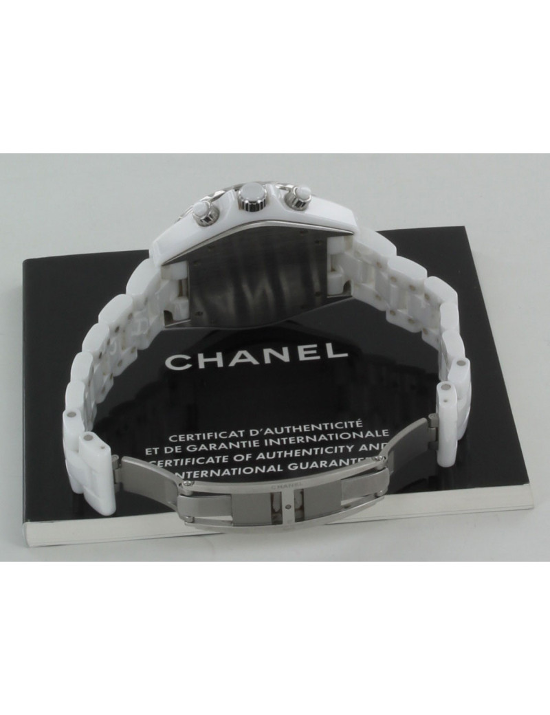 Montre J12  CHANEL chronographe diamants 