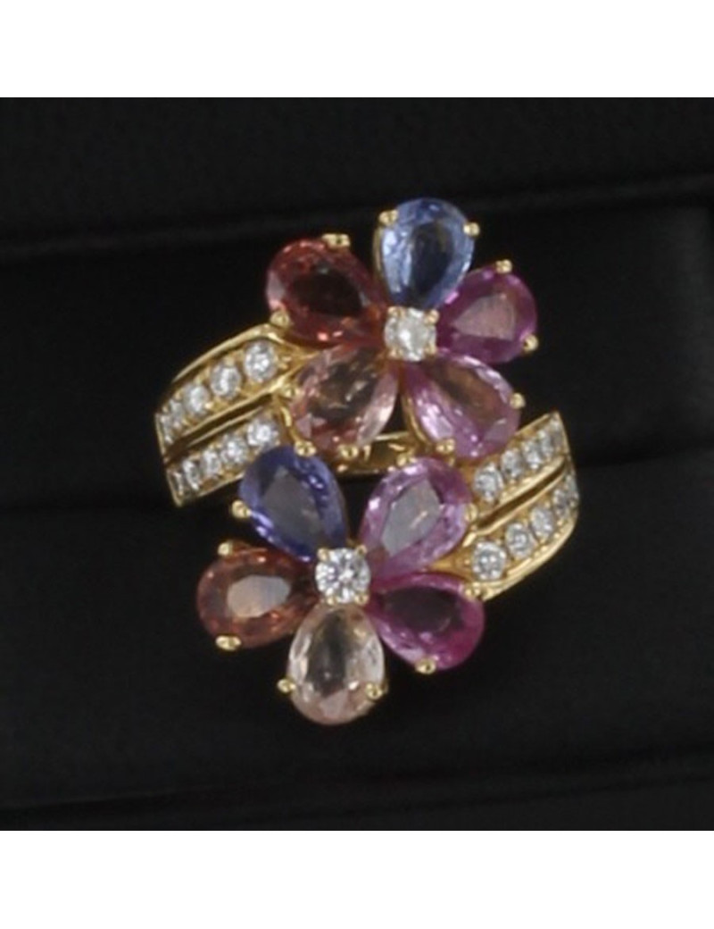 Bague BULGARI en saphir multicolor T