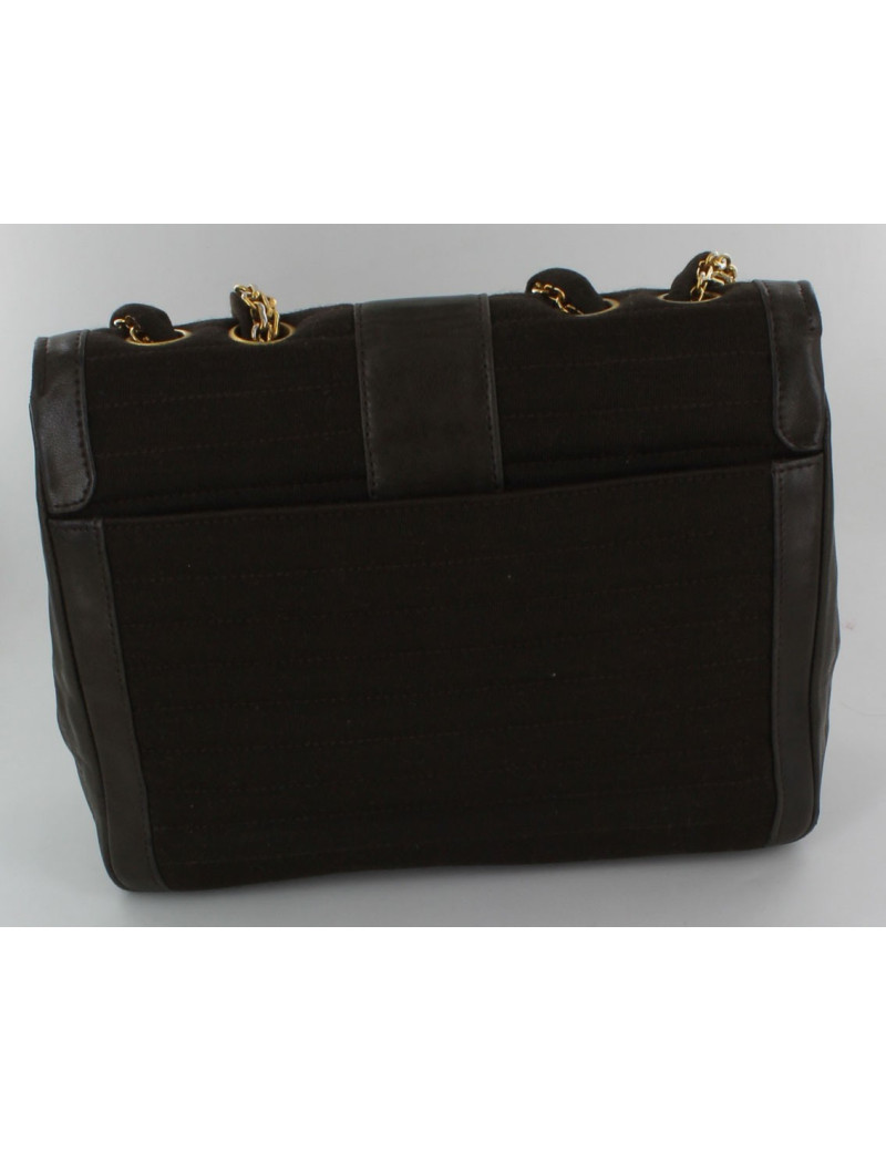 Sac CHANEL jersey et cuir  Vintage