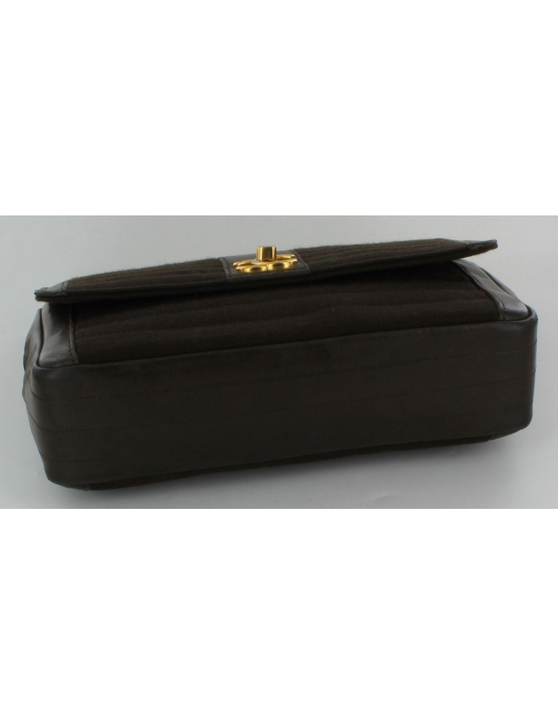 Sac CHANEL jersey et cuir  Vintage