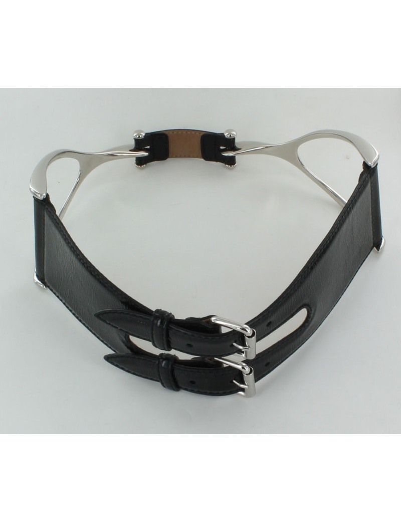 Ceinture ALEXANDER MCQUEEN en cuir noir verni