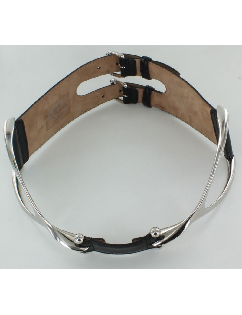 Ceinture ALEXANDER MCQUEEN en cuir noir verni