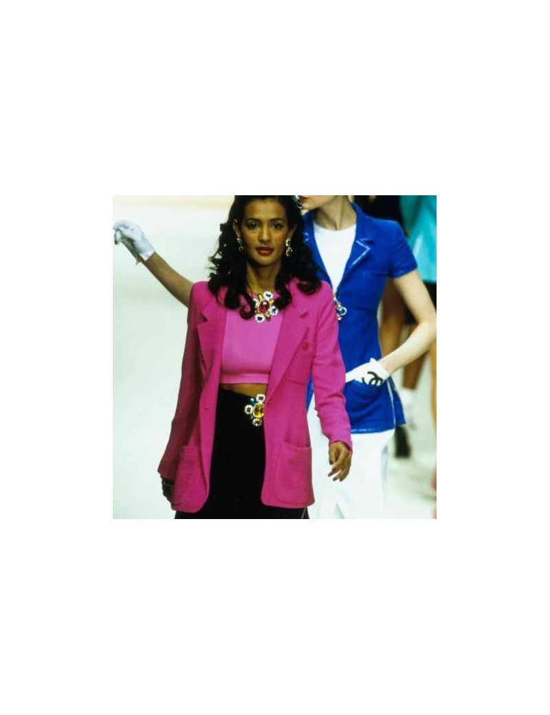 Veste T 40 CHANEL tweed fuchsia Barbie collection