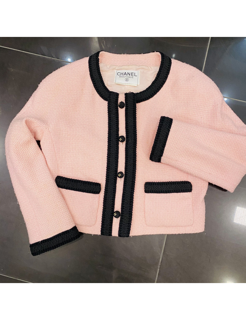 Veste CHANEL T 38 rose Vintage