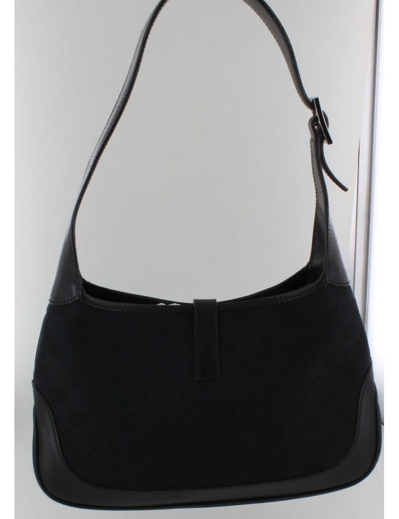 Sac GUCCI en toile noir avec monogramme "GG"