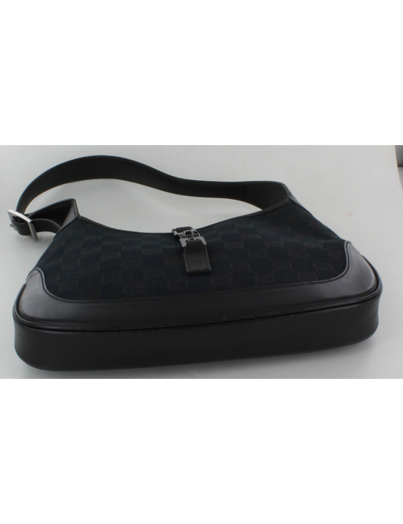 Sac GUCCI en toile noir avec monogramme "GG"