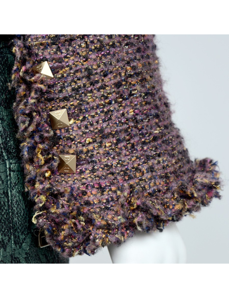 Ensemble CHANEL tweed prune T 38