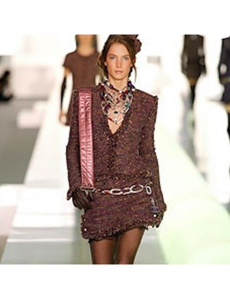 Ensemble CHANEL tweed prune T 38