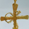 Clous croix enchainée MARGUERITE DE VALOIS saphir topaze