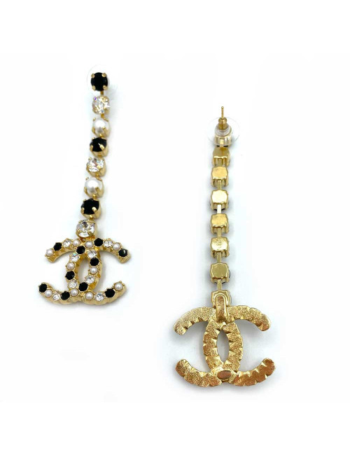 Clous pendants CHANEL strass