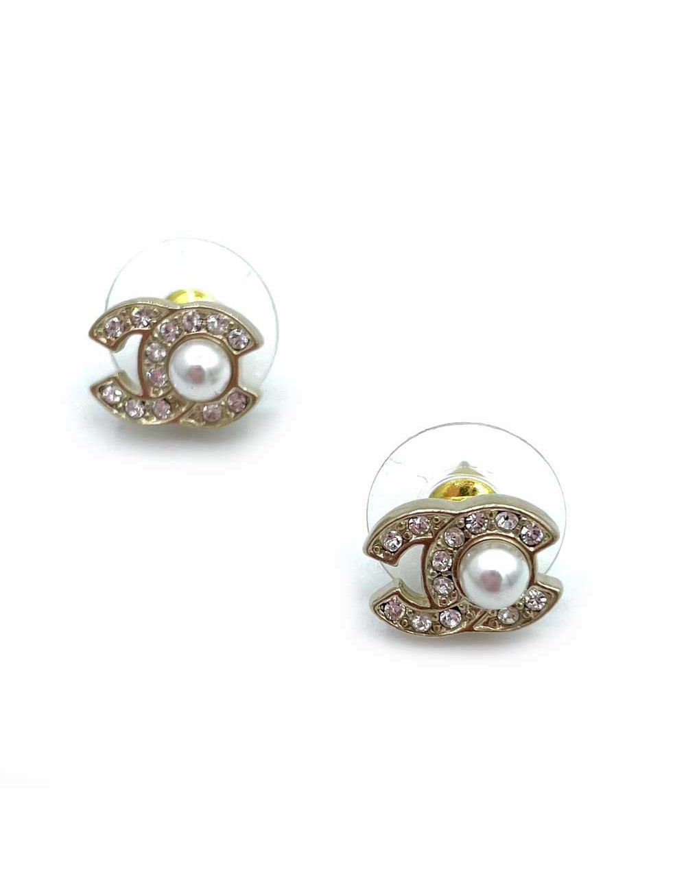 Mini clous CHANEL CC et perle nacrée 