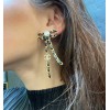 CHANEL bow clip-on Earrings