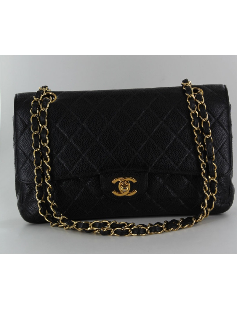 Sac Timeless CHANEL en cuir grainé
