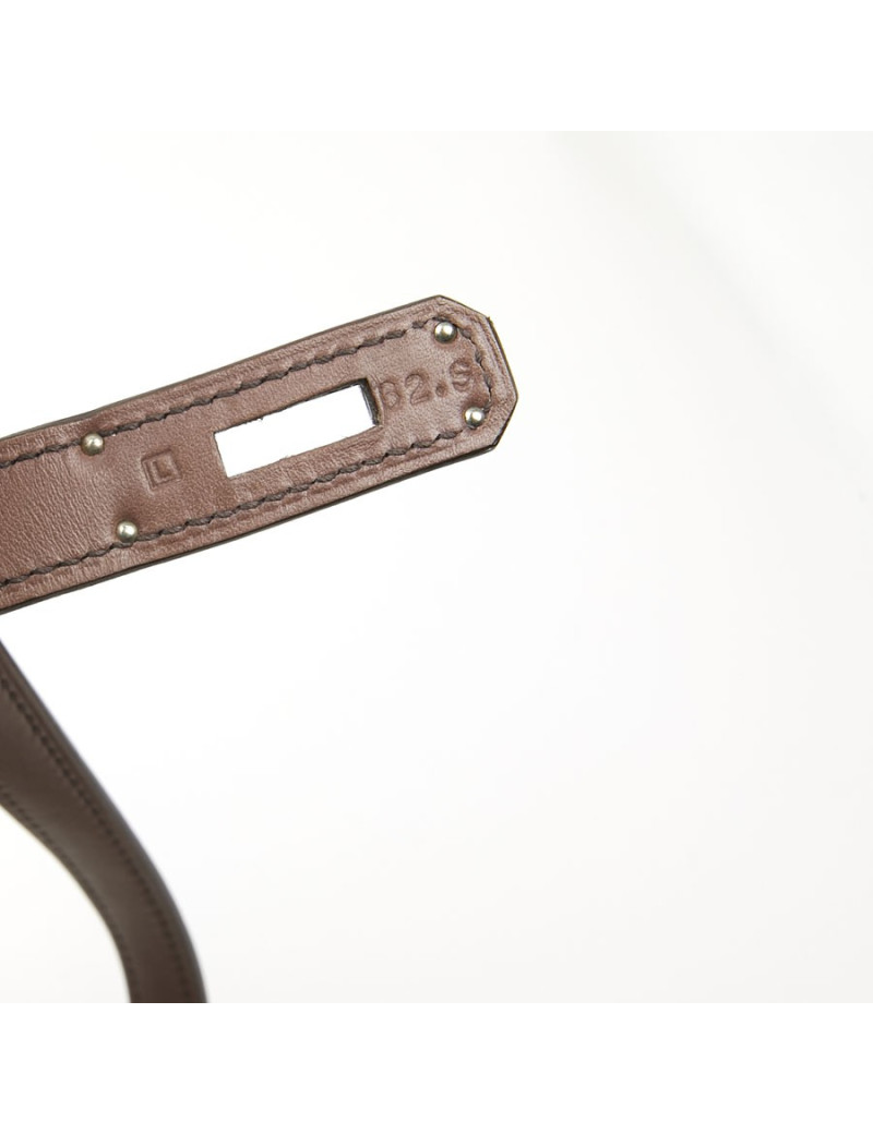 Kelly II  T 32 HERMES en cuir parchemin bois de rose