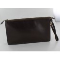 HERMES brown leather pouch