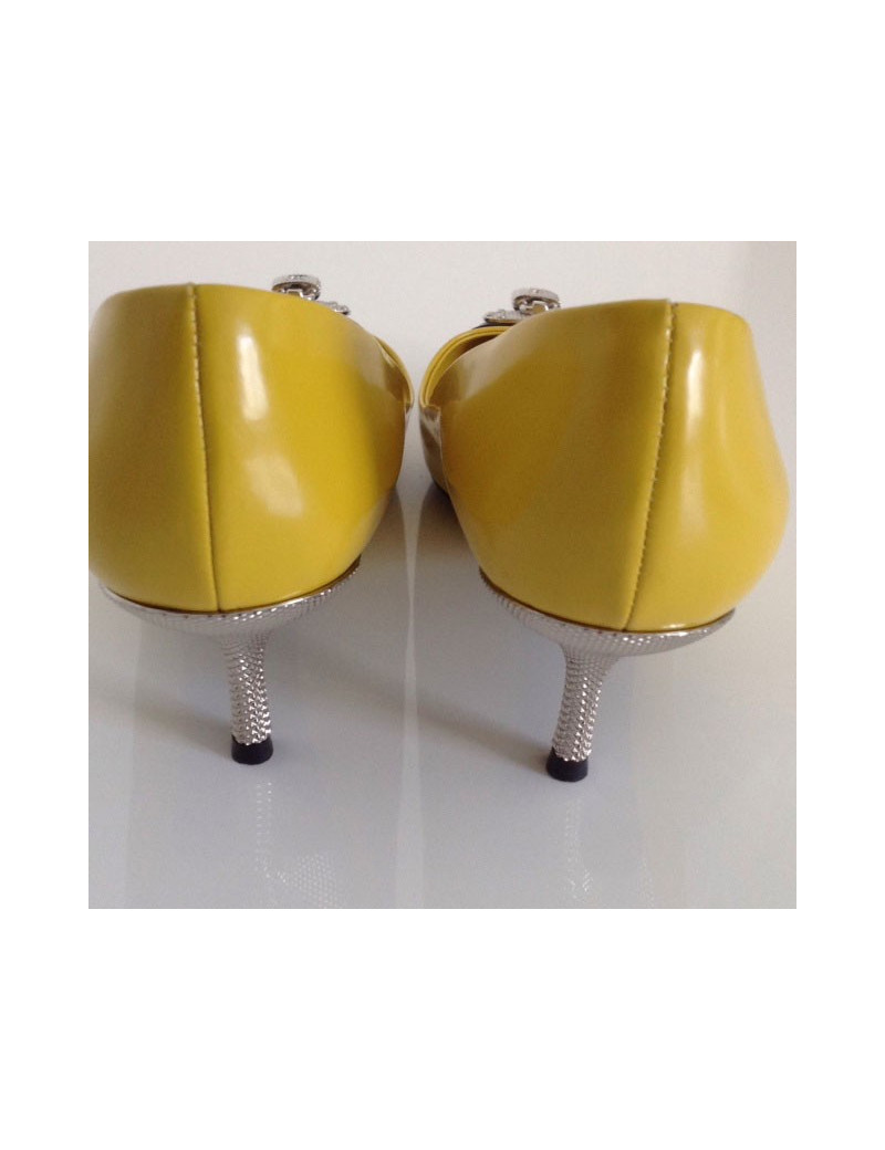 escarpins LOUIS VUITTON cuir jaune t 38