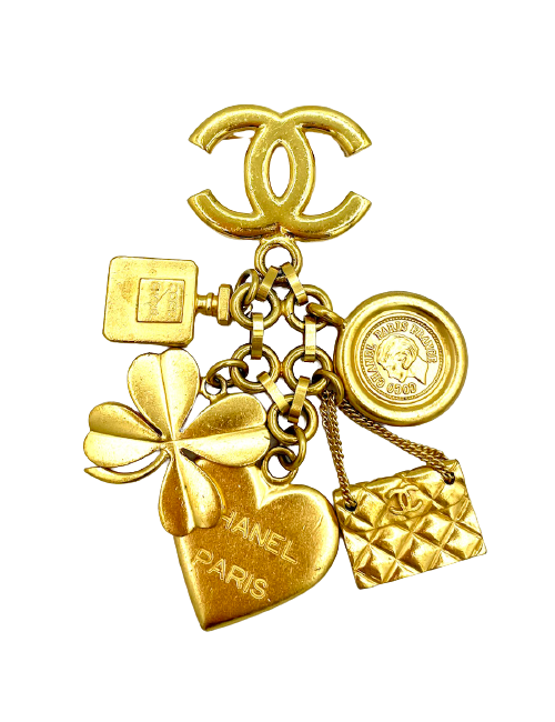 Broche breloques CHANEL Vintage