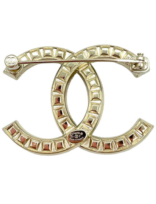 CHANEL CC Brooch with Swarovski Rhinestones - Occasion Certified 