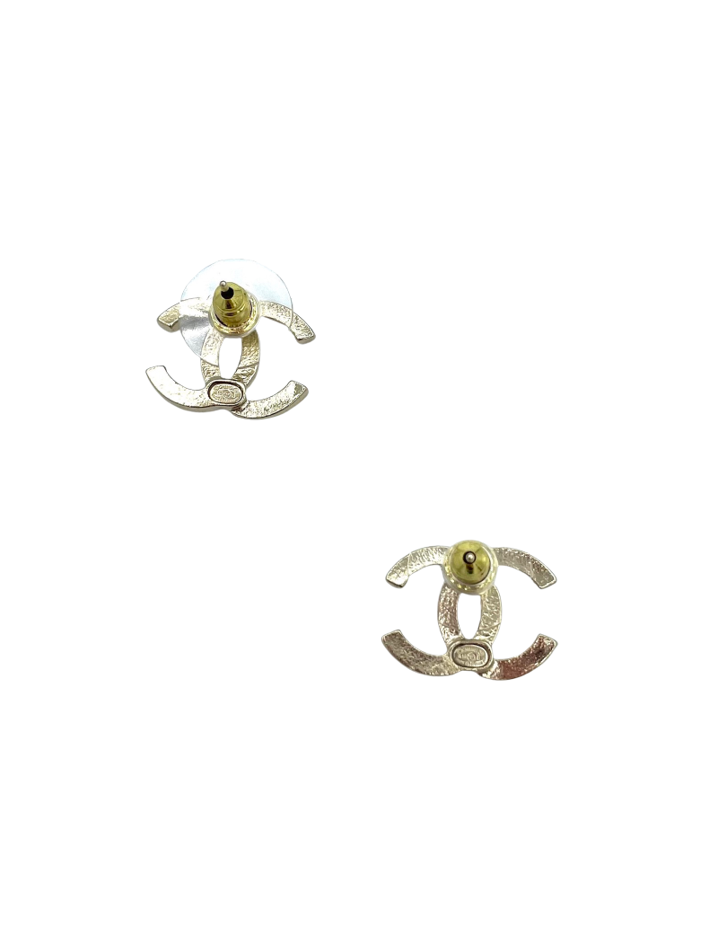 Clous CHANEL CC Strass doré