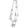 Sautoir étoiles Chanel strass métal argenté