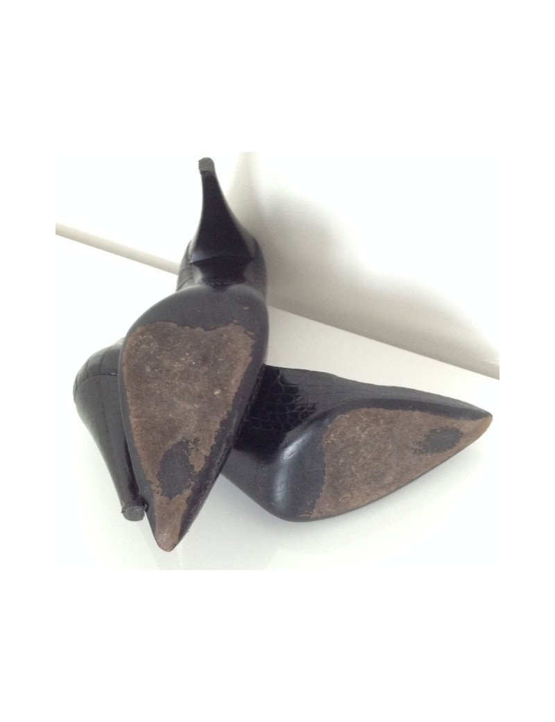 Escarpins PRADA en croco noir T 37