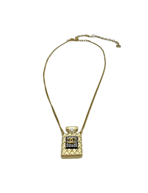 Collier bouteille CHANEL doré